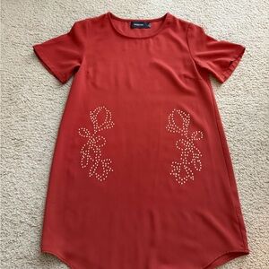 Brunt Orange Mini T Dress